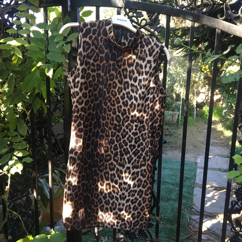 ASOS Mock Neck Leopard Mini in Size US 8